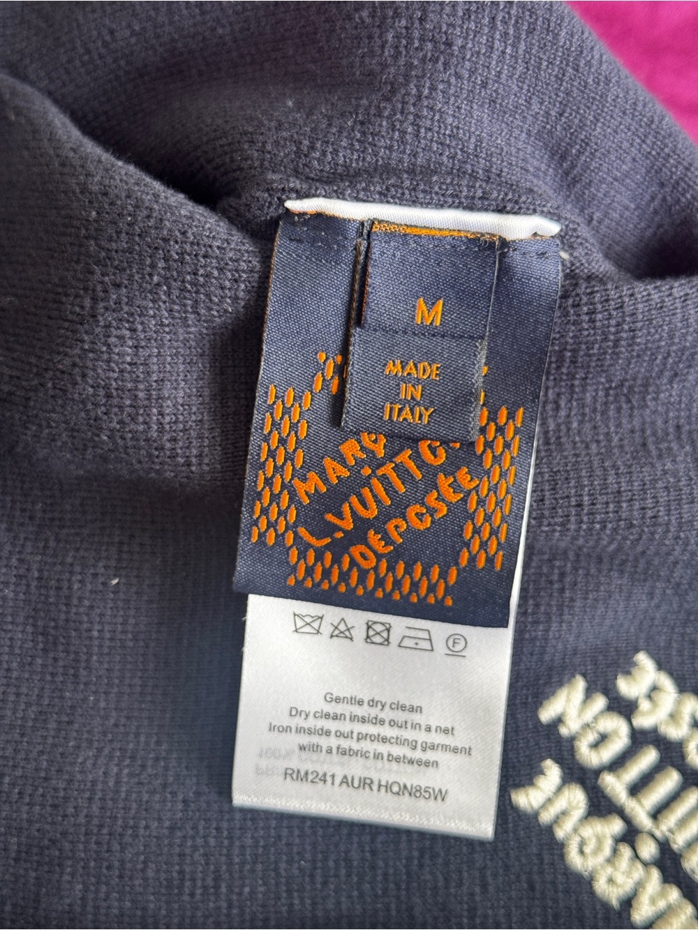 Knitted Sailor Blouson LV zip up sweater - Picture 3 of 3